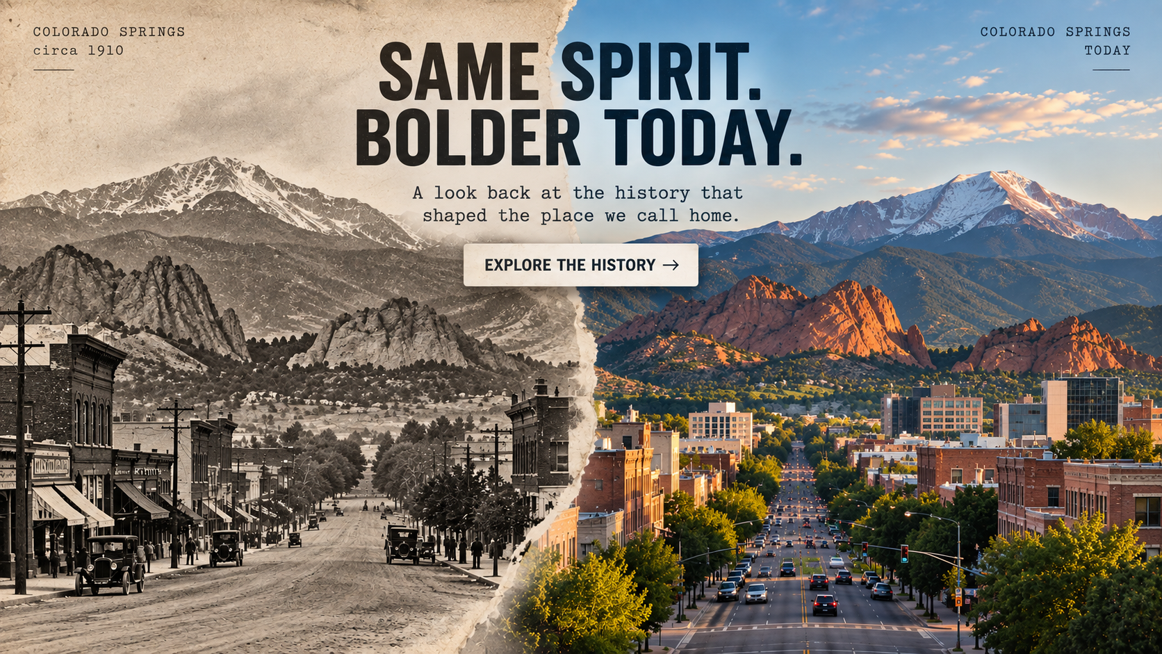 Historic and modern Colorado Springs