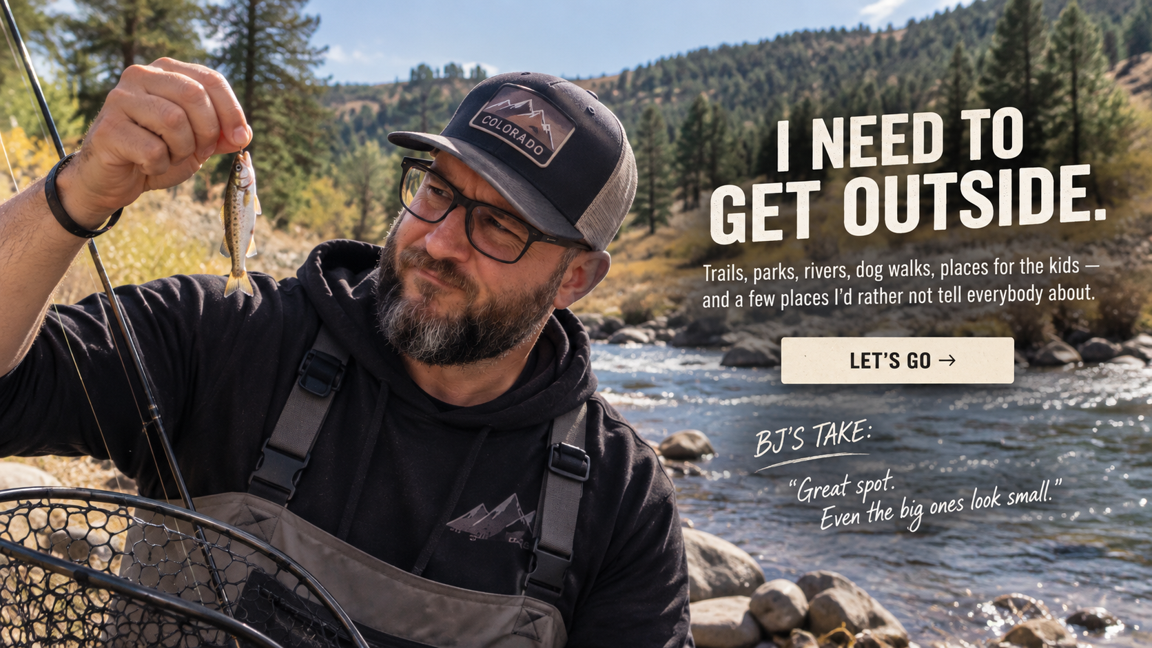 BJ Mahar fishing along the South Platte River